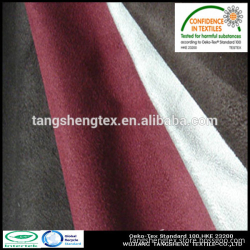 Recycled polyeter suede fabric with brushed